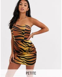 john zack plus plunge front skater dress in contrast leopard