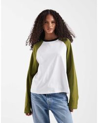 ASOS - Oversized Long Sleeve Raglan Top - Lyst
