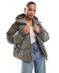 Pull&Bear - Padded Puffer Jacket With Hood - Lyst