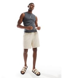 Jack & Jones - Short coupe ample en velours côtelé - crème - Lyst