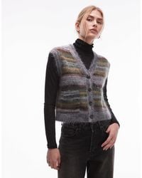 & Other Stories - – gestricktes, flauschiges westen-tanktop aus mohair und wolle mit mehrfarbigen streifen - Lyst