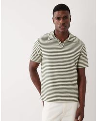 Mango - Striped Camp Collar Knit T-shirt - Lyst