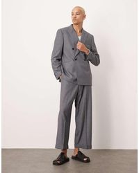 ASOS - Chaqueta De Traje De Corte Estándar Con Doble Botonadura De Tejido Texturizado De - Lyst