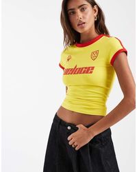 ASOS - Ringer Baby Tee With Football Graphic - Lyst