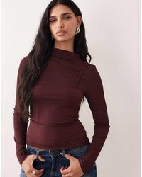 ASOS - Sheer Double Layer Long Sleeve Top - Lyst