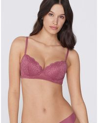 Tezenis - Wien Lace Slightly Padded Balconette Bra - Lyst