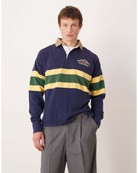 Polo Ralph Lauren - Duck Logo Chest Stripe Rugby Polo Classic Oversized Fit - Lyst