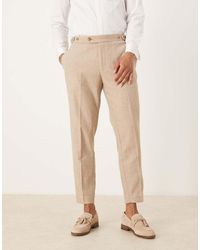 ASOS - Smart Tapered Wool Blend Trousers - Lyst