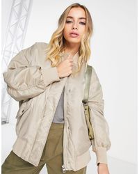 ONLY - Chaqueta bomber larga color - Lyst