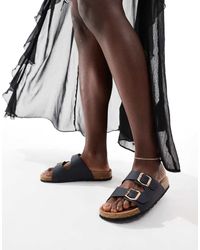 French Connection - Sandalias Claro Con Plantilla Moldeada Y Dos Correas De - Lyst