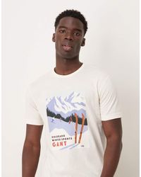 GANT - Logo T-shirt With Ski Print - Lyst