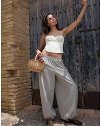 Stradivarius - Poplin Volume Trousers - Lyst
