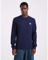 Calvin Klein - Camiseta De Manga Larga Con Parche Del Logo De Tejido Gofrado De - Lyst