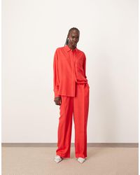 ARRANGE - Wide Leg Trouser With Contrast Stitch Co-ord - Lyst