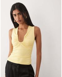 ASOS - Polyamide Scouped Neck Top - Lyst