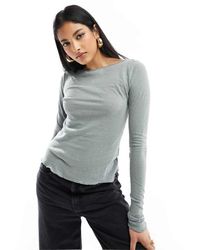 Weekday - Linen Blend Long Sleeve Top - Lyst