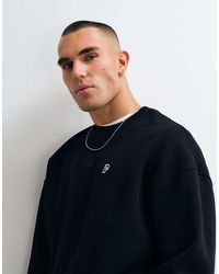 Parlez - Oversized Sweatshirt With Logo Chest Print - Lyst