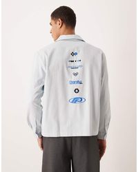ASOS - Boxy Oversized Shirt With Back Embroidery - Lyst