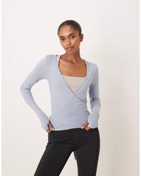 Gina Tricot - Long Sleeve Soft Wrap Cardigan - Lyst