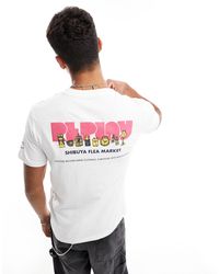 Replay - T-shirt bianca con logo - Lyst