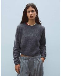 Bershka - 100% Wool Round Neck Jumper - Lyst