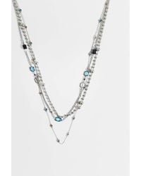 Mango - Layered Charm Necklace - Lyst