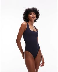 ARKET - Maillot 1 pièce effet froissé à encolure carrée - Lyst