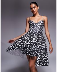 ASOS - Mini Dress With Full Hem Sweep And Asymmetric Hem Detailing - Lyst