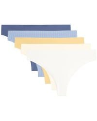 Oysho - 5 Laser-cut Invisible Polyamide Blend Thongs - Lyst