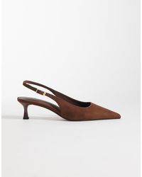 ASOS - Skip Slingback Kitten Heel Shoes - Lyst