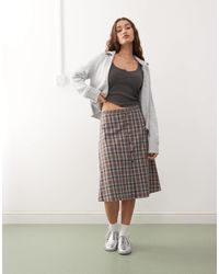 Collusion - – karierter midirock mit gespleißtem design - Lyst