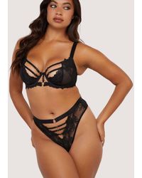Playful Promises - Eleanor Strappy Embroidery High Waist Thong - Lyst