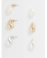 Accessorize - 3 Pack Mini Teardrop Earrings - Lyst