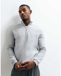ASOS - Essentials Quarter Zip Sweatshirt - Lyst