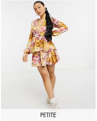 john zack plus plunge front skater dress in contrast leopard