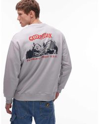 Caterpillar - Sudadera Con Estampado Trasero De Wwr-Blanco - Lyst