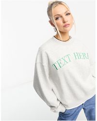 Weekday - – essence – sweatshirt mit stickerei - Lyst