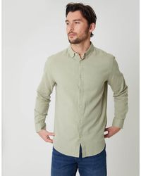 Threadbare - Long Sleeve Linen Mix Shirt - Lyst