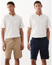 Jack & Jones - 2 Pack Linen Mix Shorts - Lyst