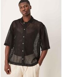 ASOS - Recht Oversized Overhemd Van Mesh - Lyst