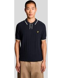 Lyle & Scott - Tipped Pique Knitted Polo Shirt - Lyst
