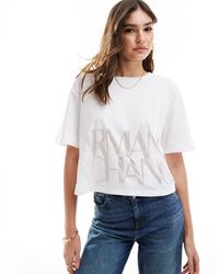 Armani Exchange - – kurz geschnittenes t-shirt - Lyst