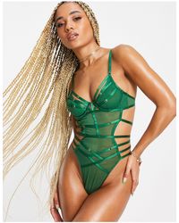 ASOS Ivana Sexy Strapping Body - Green