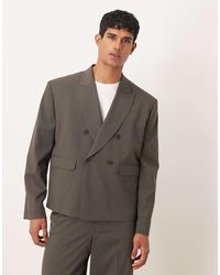 ASOS - Double Breasted Recht Colbert - Lyst
