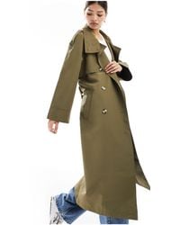 Vero Moda - High Neck Belted Maxi Trench Coat - Lyst