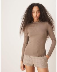 Jdy - High Neck Lettuce Edge Top - Lyst