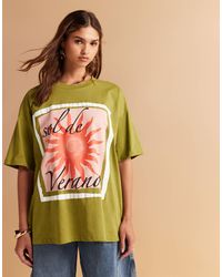 ASOS - Oversized Tee With Holiday Sun Graphic - Lyst