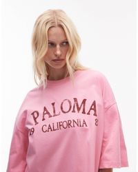 TOPSHOP - – oversize-t-shirt aus jersey - Lyst
