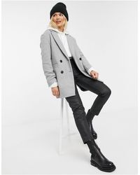 Pimkie Double Breasted Tailored Coat - Grey