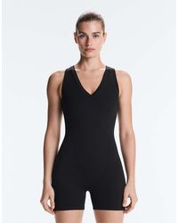 Oysho - Open-back Comfortlux Short Jumpsuit - Lyst